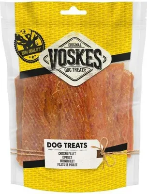 Image de Friandise pour chiens lamelles de poitrine de poulet - Voskes