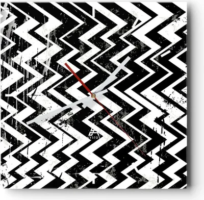 Produktbild von Wanduhr - Quadrat - Glasuhr - Abstraktion modern - 30x30cm - Schleichendes Uhrwerk - Lautlos - zum Aufhängen bereit - Dekoration Modern - Wanddekoration aus Glas - C3AC30x30-3614