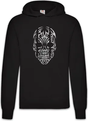 Produktbild von Urban Backwoods Tribal Skull, Herren Hoodie, Farbe: Schwarz, Größe: 3XL