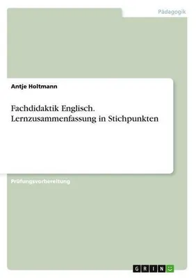 Produktbild von Fachdidaktik Englisch. Lernzusammenfassung in Stichpunkten