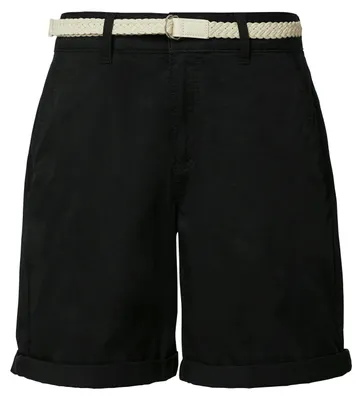 Produktbild von s.Oliver Bermuda-Shorts aus Baumwollstretch, lässig gewaschen, mit geflochtenem Gürtel und Eingrifftaschen