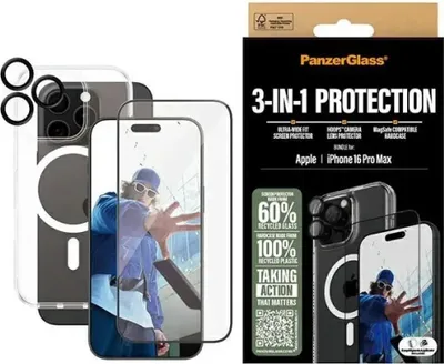 Produktbild von PanzerGlass 3-in-1 Protection Bundle iPhone 16 Pro Max