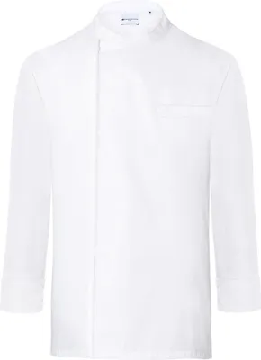 Produktbild von KARLOWSKY Überwurf-Kochhemd BASIC Uni Druckknöpfe Weiß 4XL