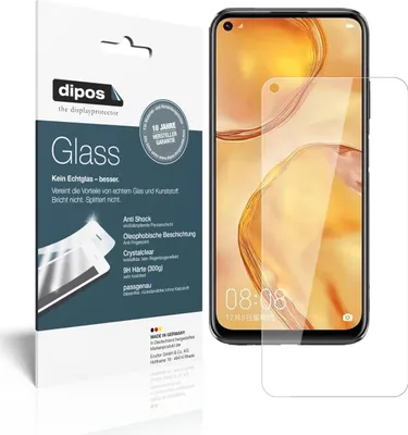 Produktbild von 2x Schutzfolie für Huawei P40 Lite - Anti-Shock 9H Folie dipos Glass Kunststoffglas