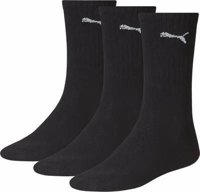 Obrázek produktu pro Ponožky PUMA Crew 3-pack Black Černá 35-38