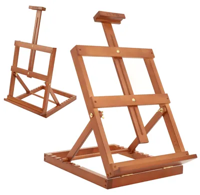 Immagine prodotto di Cavalletto da tavolo per pittura - Faggio - Regolabile - Fino a 58 cm - Pieghevole