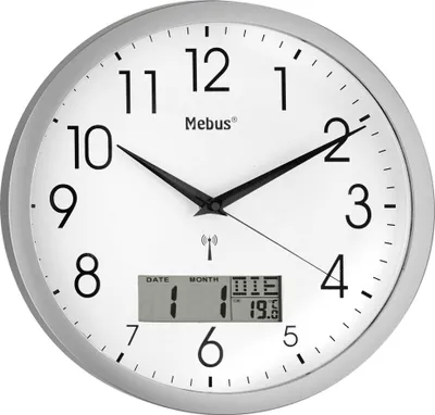 Obrázok produktu pre Rádiom riadené nástenné hodiny Mebus 19422