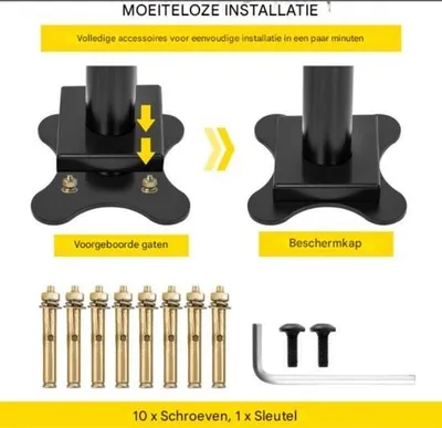 Immagine prodotto di Ringhiera per scale - Ferro battuto - Nero - Adatto per le scale di casa