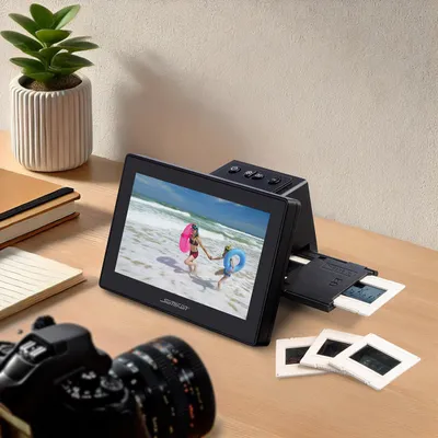 Image de Scanner grand écran autonome 2 en 1 Diapos-Négatifs 25 Mpx