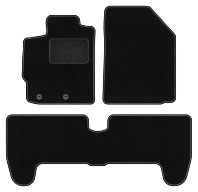 Zdjęcie produktu dla Dywaniki samochodowe welurowe LUX do: Toyota Yaris II (2005-2011, hatchback) czarne, z mocowaniami