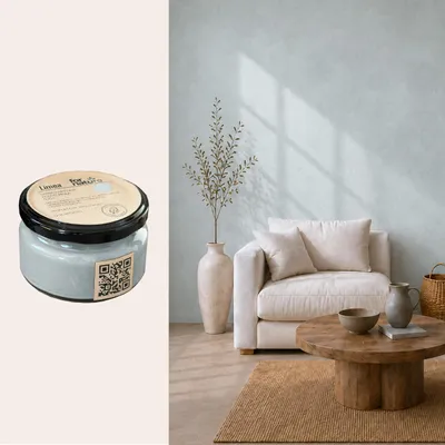 Produktbild von Kalkfarbe Fornature LIMEA, Farbton Nebel (Eisblau), Tester 0,25l, für Innenwände und Decken