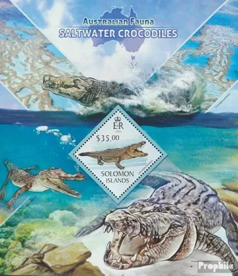 Produktbild von Briefmarken Salomoninseln 2013 Mi Block 171 (kompl. Ausg.) postfrisch Salzwasserkrokodile