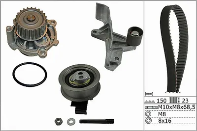 Produktbild von INA 530 0546 31 Zahnriemensatz + Wasserpumpe für AUDI A4 Avant (8ED, B7) A4 Avant (8E5, B6) A6 Avant (4B5, C5) A4 Limousine (8E2, B6) für VW
