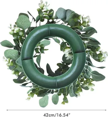 Produktbild von Künstlicher grüner Kranz Wand hängende Kranz Frühling Türdekoration für Indoor Outdoor