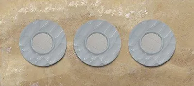 3er-Set Wandspiegel, rund, Glas, Weiß, je 25 cm