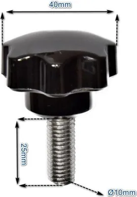 Produktbild von Sterngriff Sternschraube Sternmutter M5 M6 M8 M10 Kreuzgriff verschiedene Längen M10 x 25 mm