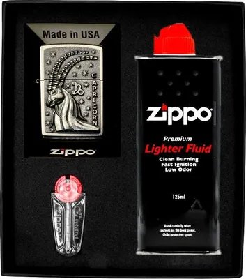 Produktbild von ZIPPO Feuerzeug Set STERNZEICHEN STEINBOCK Geschenk Nr. 1