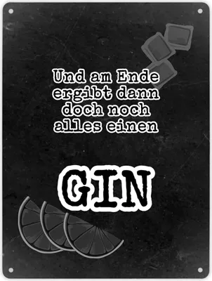 Produktbild von Metallschild XL in 21x28 cm mit Spruch Und am Ende ergibt dann doch noch alles