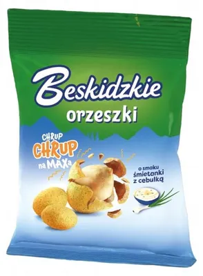 Immagine prodotto di Arachidi Beskidzkie vegane, con sapore di panna acida e cipolla, 70 g