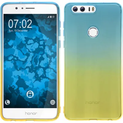 Produktbild von PhoneNatic Case kompatibel mit Huawei Honor 8 - Design:02 Silikon Hülle Ombrè + 2 Schutzfolien