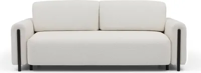 Produktbild von Krudox ARCA 3-Sitzer Schlafsofa Ausziehbar mit Bettkasten 244x97x97 cm Schlaffunktion 146x200 cm Stoff Jaffray 01 Holzfüße Schwarz