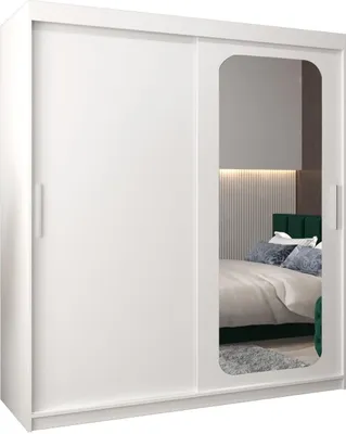 Produktbild von MEBLE KRYSPOL Promo 2180 Schlafzimmerschrank zwei Schiebetüren - Mattweiß