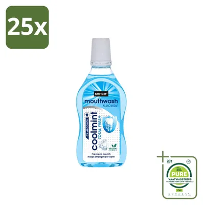 Zdjęcie produktu dla 25 sztuk płynu do płukania ust Sence Fresh Coolmint, pojemność 500 ml - opakowanie zbiorcze