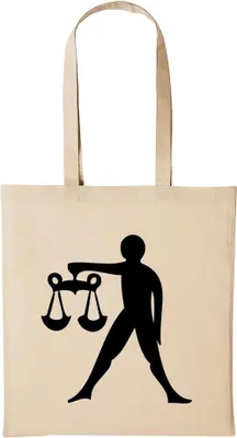 Produktbild von Huuraa Baumwollbeutel Waage Geschenk Einkaufstasche Natural 10 Liter Baumwolle Waage Accessoire