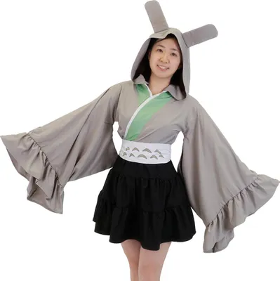 Produktbild von Kimono Kostüm für Totoro Fans | Damenkostüm mit Jacke und Rock | Größe: S