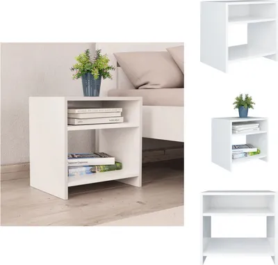 Obrázok produktu pre vidaXL Nočný stolík biely 40x30x40 cm materiál na báze dreva - Nočné stolíky
