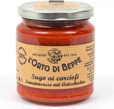 Immagine prodotto di Salsa di pomodoro con carciofi 314 ml. - L'Orto di Beppe