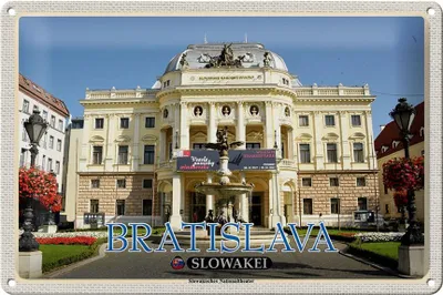 Produktbild von Blechschild Reise 30x20cm Bratislava Slowakei Slowakisches Theater