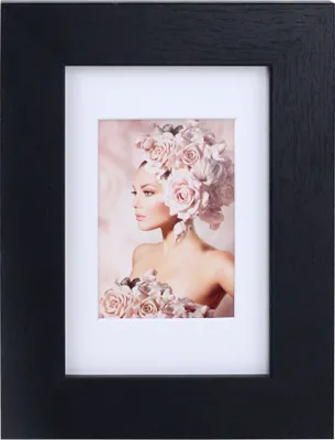 Produktbild von Bilderrahmen Holz Rahmen Plexi Acryl Collage Wanddeko Poster quadratisch S215 - Farbe: Schwarz | Format: 10x15