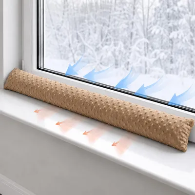 Zugluftstopper 300 cm, Beige, Polyester, waschbar, für Türen und Fenster