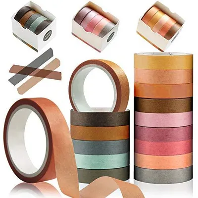 Produktbild von Washi Tape Set - 15 Rollen Bunte Masking Tape - YW-MWZJD-3