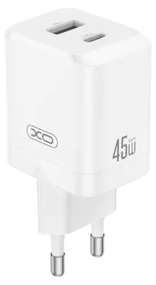 Produktbild von XO CE36 USB Wandladegerät 45W USB-C & USB-A, Weiß