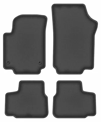 Image de Tapis de sol en moquette pour Seat Mii 2011- (à hayon) – jeu 4 pièces, gris graphite, sur mesure – Wielganizator DURBAN
