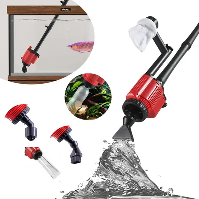 Produktbild von Aquarium Mulmsauger Elektrische, Aquarium Sand Kies Reiniger, für Wasserwechsel, Sandreinigung, Schmutz Entfernen, Duschen, Filtern