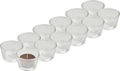 Produktbild von 12 x Teelichtgläser Teelichthalter 5 x 3,5 cm Tischdeko Dekoration Kerzen