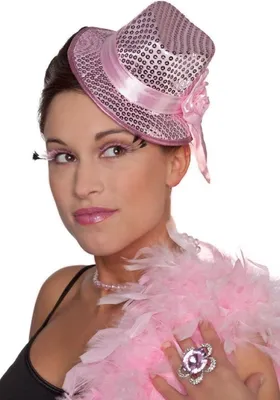 Produktbild von W9590-11 rosa Damen Mini-Paillettenhut