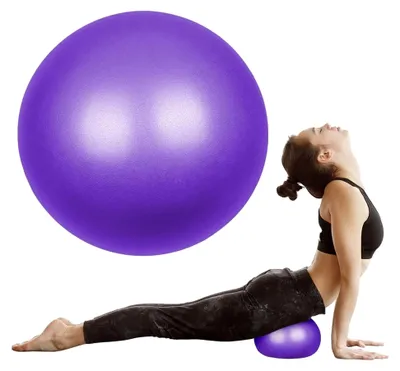 Produktbild von Gymnastikball Kleiner Pilates-Ball, 25cm Soft Yoga Ball, mit aufblasbarem Strohhalm, Anti-Burst-Übungsball für Yoga, Pilates, Balance, Physiotherapie, Stretching und Core-Fitness