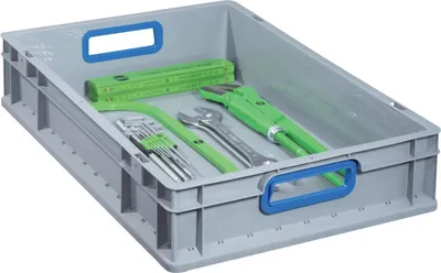 Produktbild von allit Aufbewahrungsbox ProfiPlus EuroBox 612 grau / blau