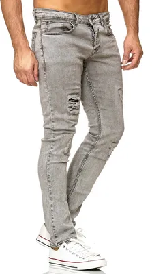 Produktbild von Tazzio Herren Jeans im Destroyed Look 16525 Grau 33/30