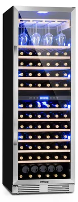 Obrázok produktu pre Klarstein vinotéka, 2 zóny, 433 l, sklenené dvere, vstavaná, 165 fliaš