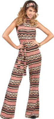 Immagine prodotto di costume da donna anni '70 in stile retrò rosso-beige - L