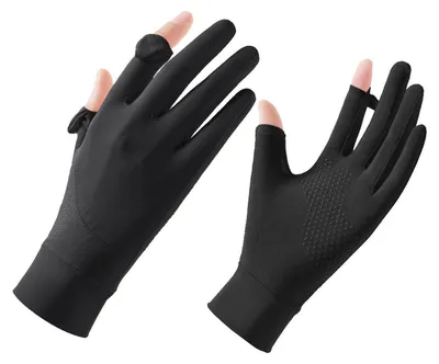 Obrázok produktu pre Dámske ochranné rukavice na slnko, celoprstové, UV ochrana, čierna, veľkosť XL