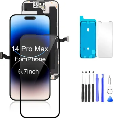 Produktbild von iPhone 14pro Max Display | Komplettes OLED Display | Reparatur Set| Ersatzteil | Bildschirm Einheit