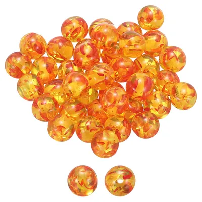 50 Natursteinkugeln, 10 mm, rot, für DIY-Schmuck