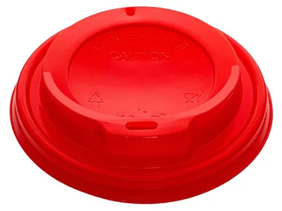 Produktbild von 200x Domdeckel rot für Pappbecher COFFEE TO GO mit 80mm Ø