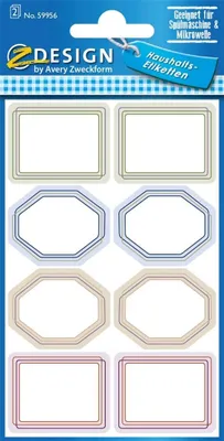 Produktbild von AVERY Zweckform ZDesign Haushaltsetiketten "Formen" 2 Blatt à 10 Etiketten